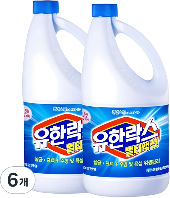 유한락스 멀티액션 레귤러, 1.8L, 6개