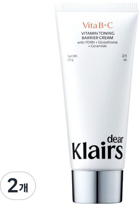 클레어스 비타민 토닝 베리어 크림, 60g, 2개
