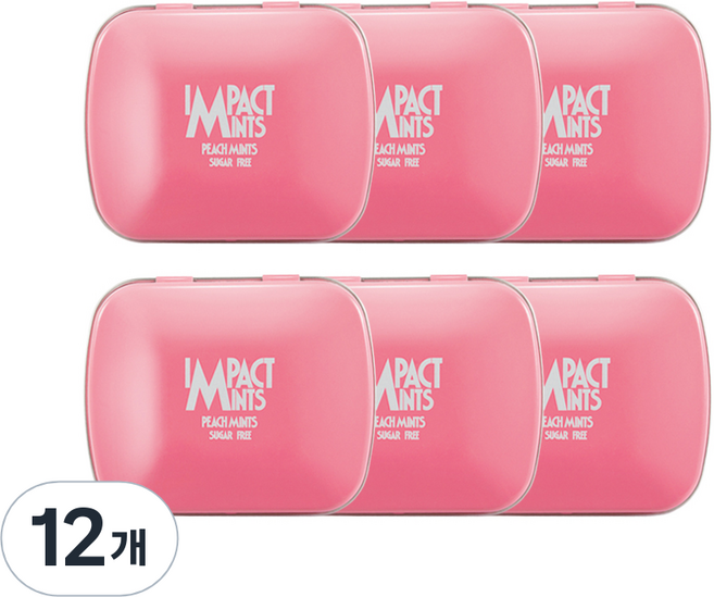 임팩트민트 복숭아향 캔디, 12개, 14g
