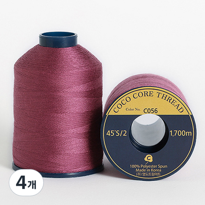 코튼빌 코아사 고급 미싱 재봉실 45수, C056, 4개