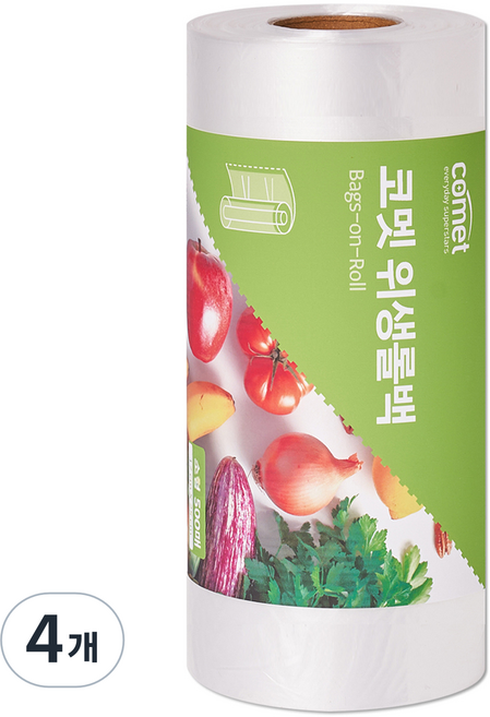 코멧 위생롤백, 소(S)(17 x 25cm), 500개입, 4개