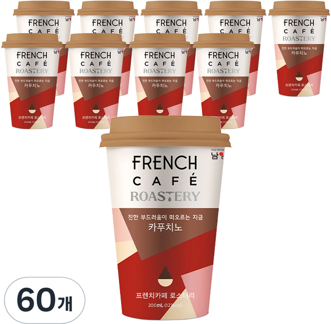 프렌치카페 로스터리 카푸치노, 200ml, 60개