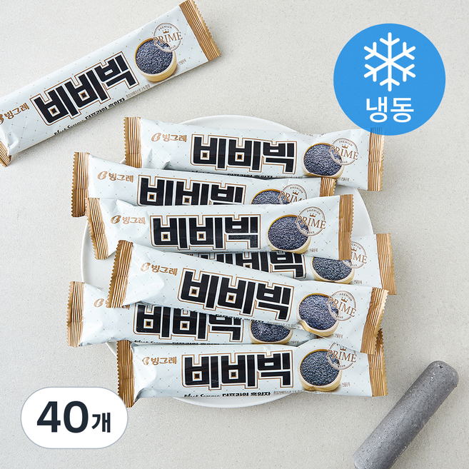 빙그레 비비빅 흑임자 (냉동), 40개, 1개입, 70ml
