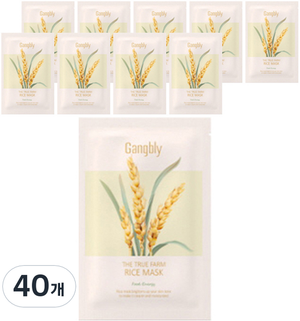 강블리 더 트루 팜 쌀 마스크 30ml, 1개입, 40개