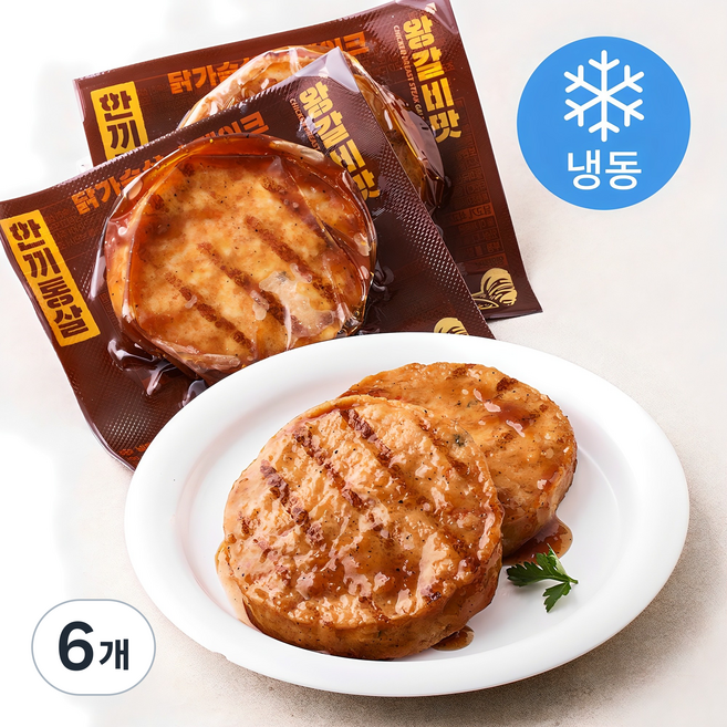 한끼통살 닭가슴살 스테이크 왕갈비맛 (냉동), 100g, 5개입, 6개