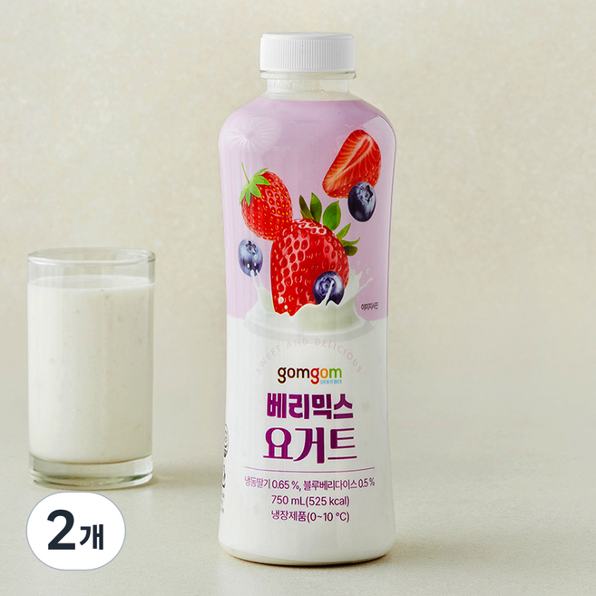 곰곰 베리믹스 요거트, 2개, 750ml