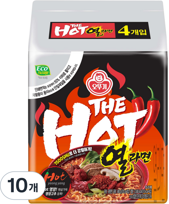 오뚜기 더핫 열라면 120g, 40개