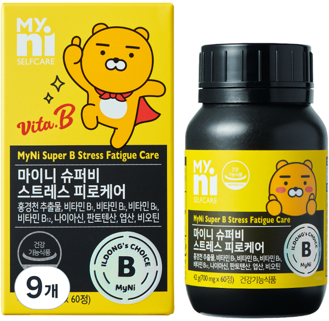마이니 슈퍼비 스트레스 피로케어, 60정, 9개