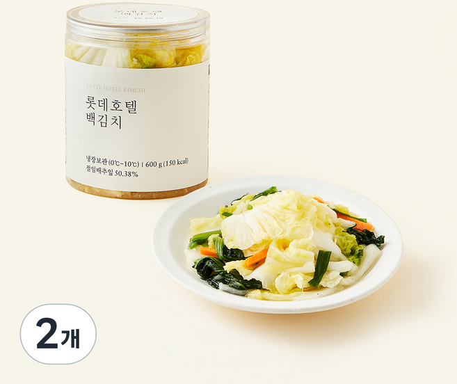 롯데호텔 백김치, 600g, 2개