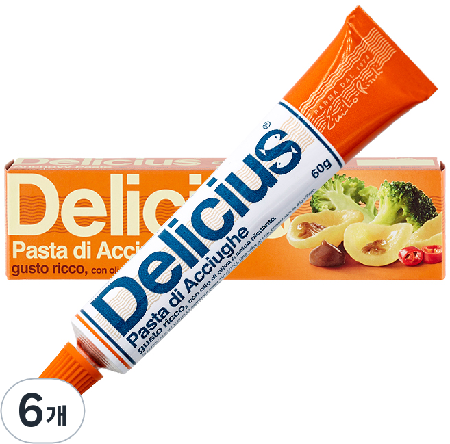 델리시우스 앤쵸비 페이스트 칠리, 60g, 6개