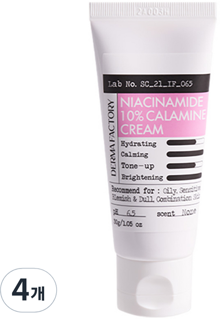 더마팩토리 나이아신아마이드 10프로 칼라민 크림, 30g, 4개