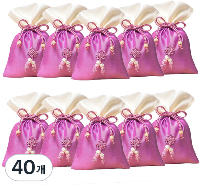 包裝網 傳統福袋 基本款 中, 40個, 10 紅豆紫