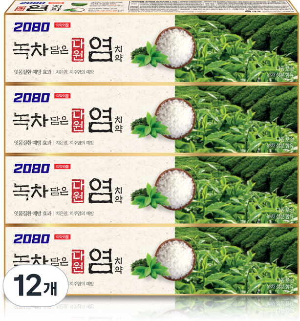 2080다원염치약, 120g, 12개