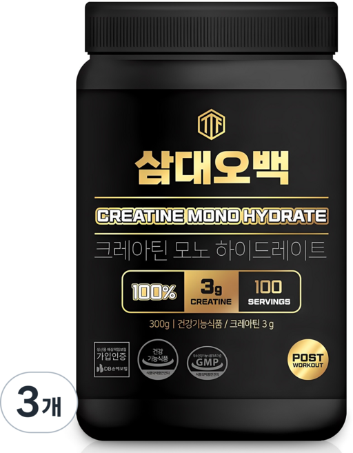 ThreeThingsForFiveHundredKilogram 一水肌酸, 300g, 3個