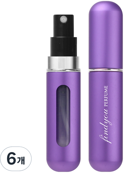 파인듀 향수 공병 5ml, 퍼플 무광, 6개