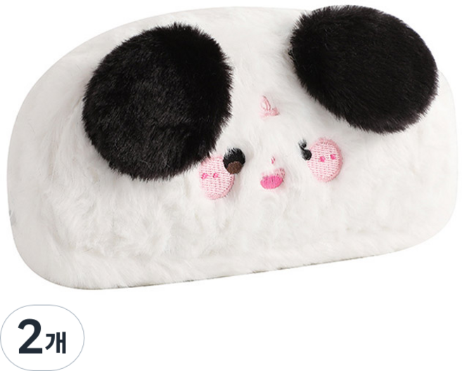 윰스 보들보들 동물 필통파우치, 바둑이, 2개