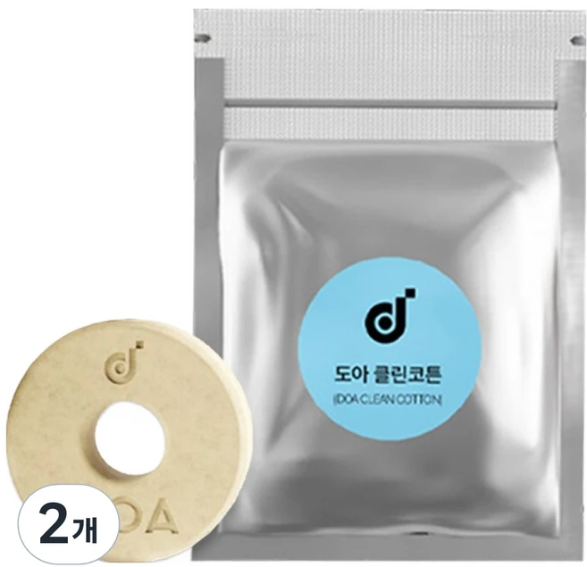 도아 아로마베어 차량용 방향제 리필, 2개, 클린코튼 - 쿠팡