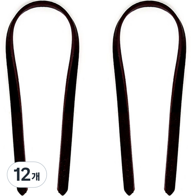 FELTHOUSE 編織包用細版皮革背帶 S, 黑色, 12個