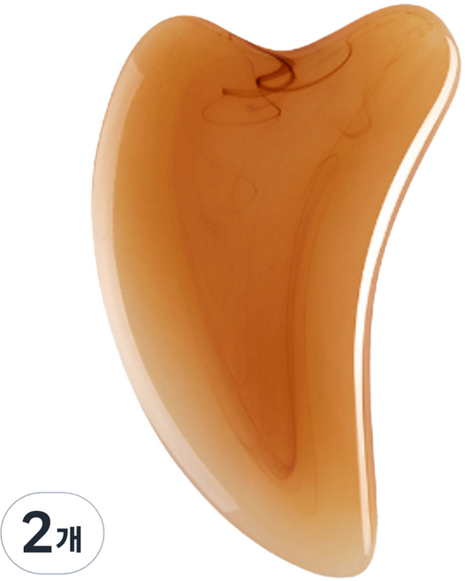 떼루와 하트괄사 얼굴 괄사 마사지기, 2개