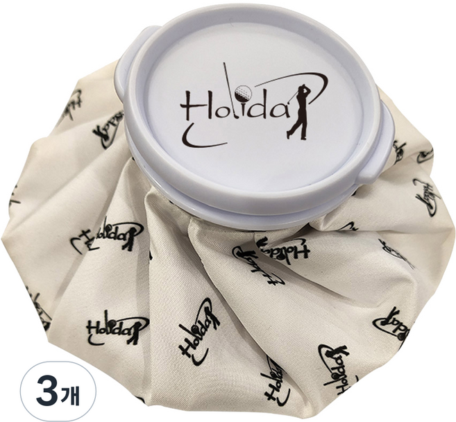 Holida 골프 냉온찜질 얼음주머니 화이트 8 x 23 cm, 3개