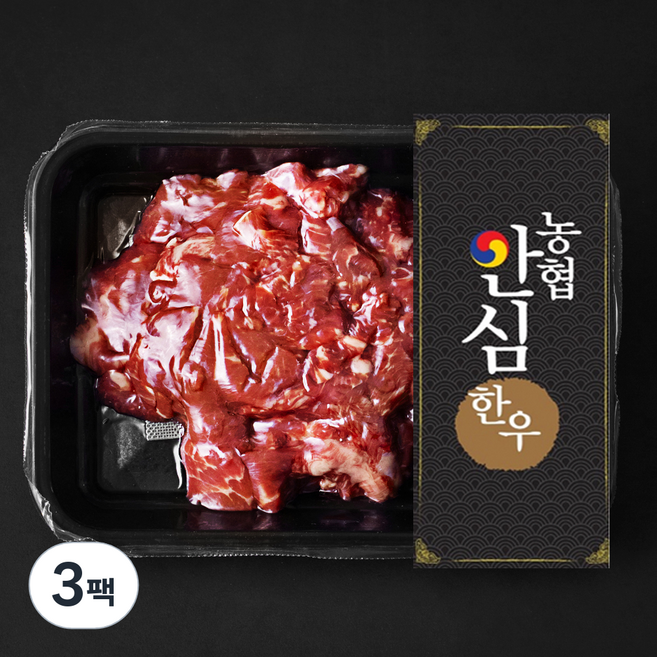 농협안심한우 양지 세절 1등급 국거리용 (냉장), 300g, 3팩