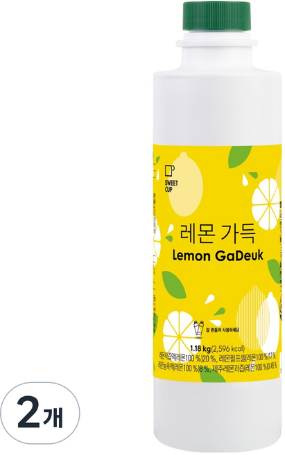 스위트컵 레몬가득 농축액, 1.18kg, 2개