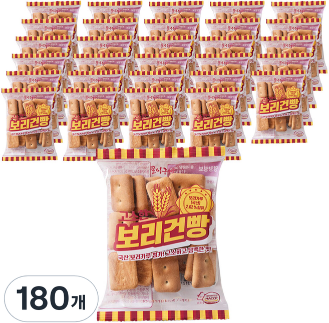 Kkuliguma 香酥大麥乾麵包, 180個, 30g