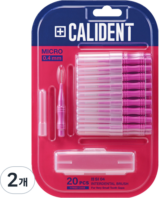 칼리덴트 치간칫솔 마이크로, 0.4mm, 20개입, 2개