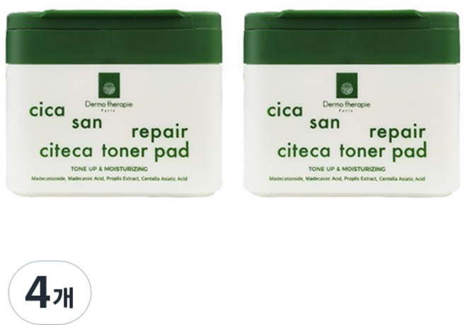 더모테라피 시테카 토너패드 170ml, 60매입, 4개