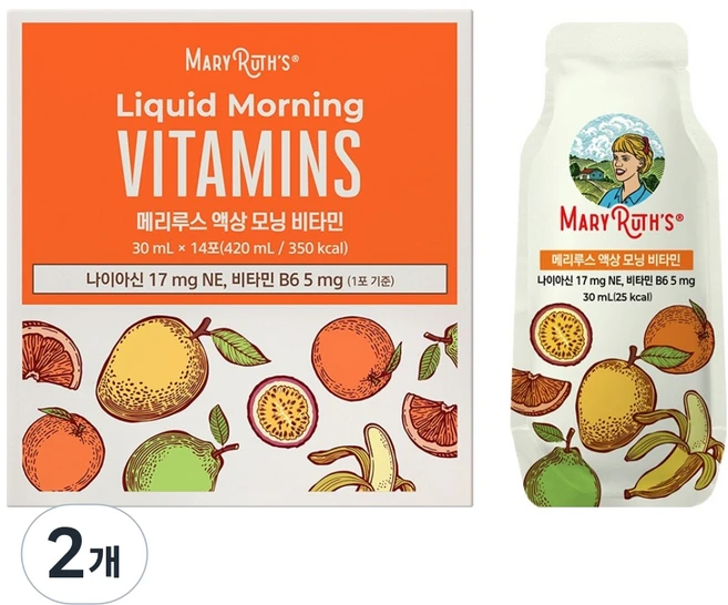 메리루스 모닝 멀티비타민 14p, 420ml, 2개 - 쿠팡