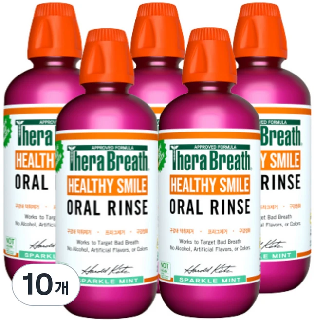 테라브레스 헬시 스마일 오랄린스 스파클민트향, 473ml, 10개 - 쿠팡
