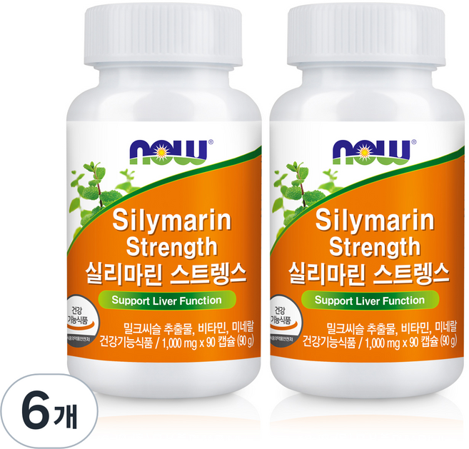 나우푸드 실리마린 스트렝스, 90정, 6개