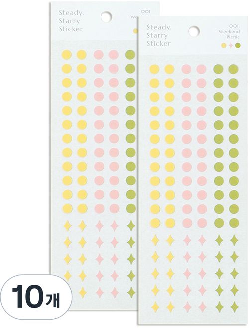 페이퍼리안 스테디 스태리 스티커 3p, 위크앤드 피크닉, 10개