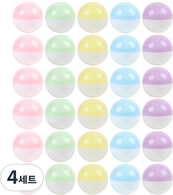 Superssam 粉彩圓形扭蛋殼 小 45 x 45 mm 套組 隨機出貨, 4套