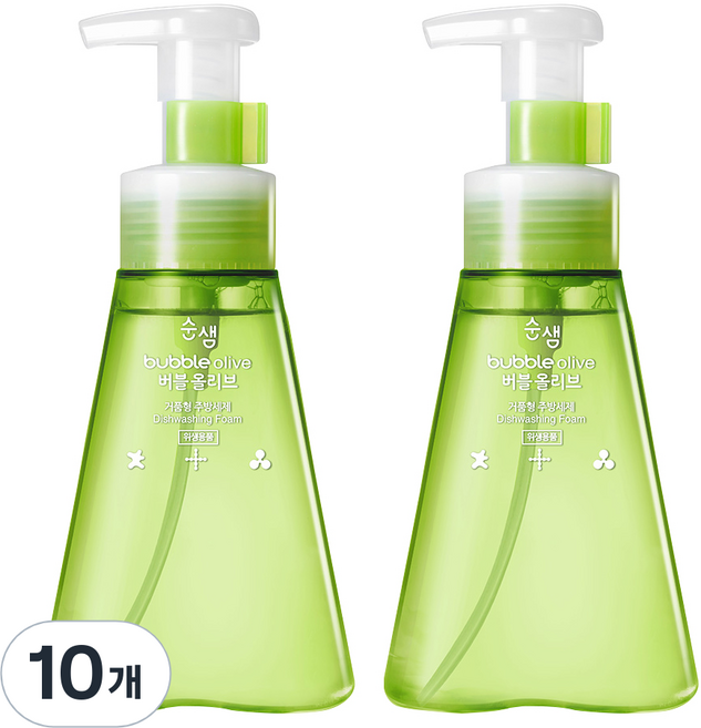 애경 순샘 버블 올리브 주방세제, 350ml, 10개