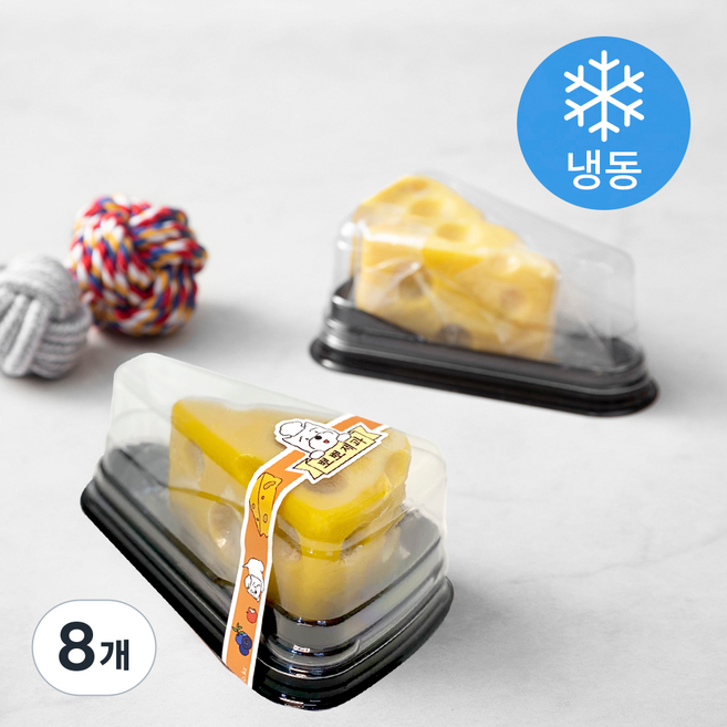 뽀뽀제과 강아지 케이크 냉동, 치즈, 110g, 8개