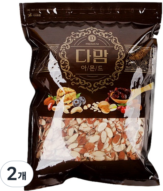 다맘 슬라이스 아몬드, 1kg, 2개
