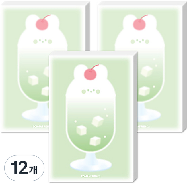 도나와 친구들 과일소다 떡메모지, 멜론 순면이, 12개, 100매