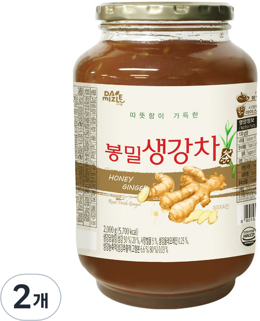 다미즐 봉밀 생강차, 2kg, 1개입, 2개