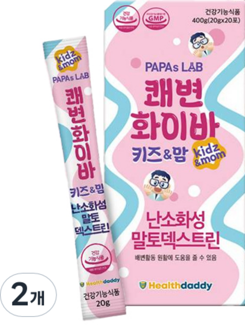 파파스랩 쾌변 화이바 키즈 앤 맘 20p, 2개, 400g