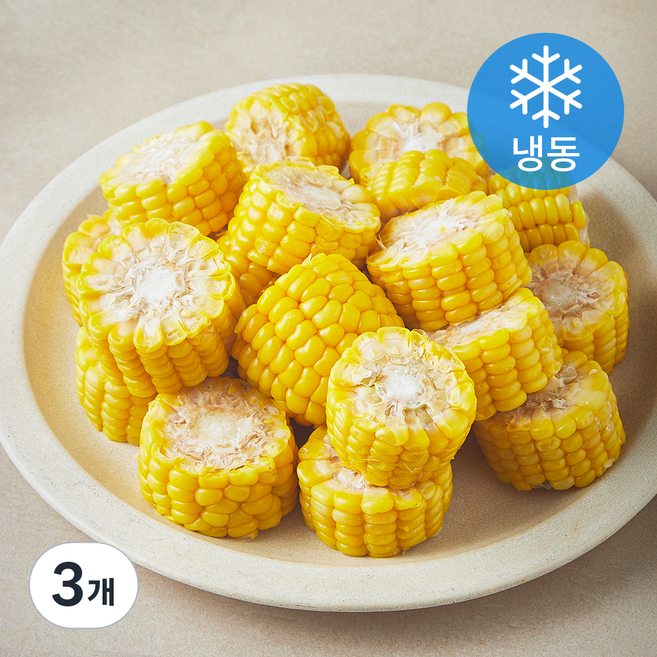 싱싱 절단 옥수수 (냉동), 1kg, 3개, 1개입