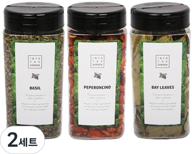 딜리셔스마켓 기본 향신료세트 중형 바질홀 80g + 월계수 25g + 페페로치노 100g, 205g, 2세트