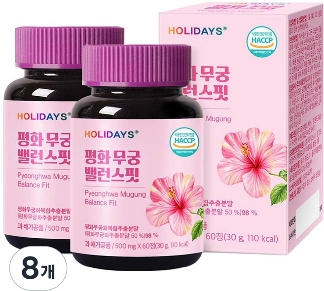 홀리데이즈 평화 무궁 밸런스핏 30g, 8개, 60정