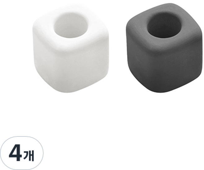 블럭마트 규조토 칫솔꽂이 사각, 랜덤 발송, 4개