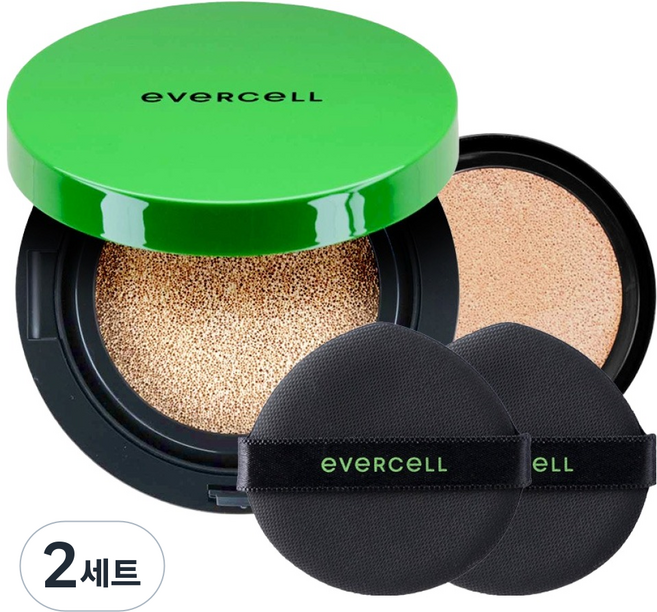 에버셀 셀 유스 퍼펙트 쿠션 14g +리필 14g 세트, 베이지 23호, 2개
