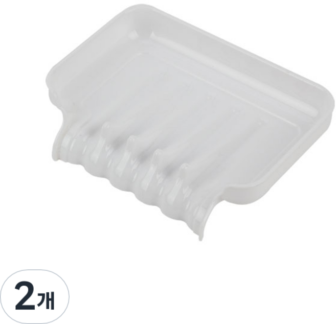 새드리 모던 물 잘 빠지는 비누받침, 화이트, 2개