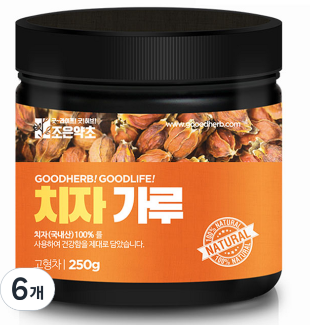 조은약초 치자가루 분말, 6개, 250g