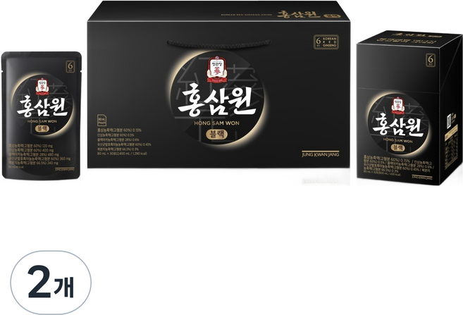 정관장 정품 홍삼원 정관장 블랙 30p, 2개, 2.4L