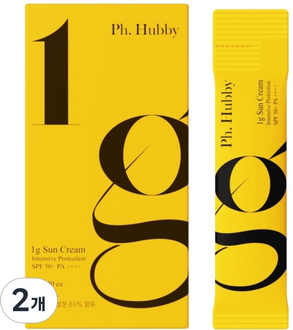 PH.HUBBY 強效防護1g防曬乳 SPF50+ PA++++ 10入, 10g, 2個