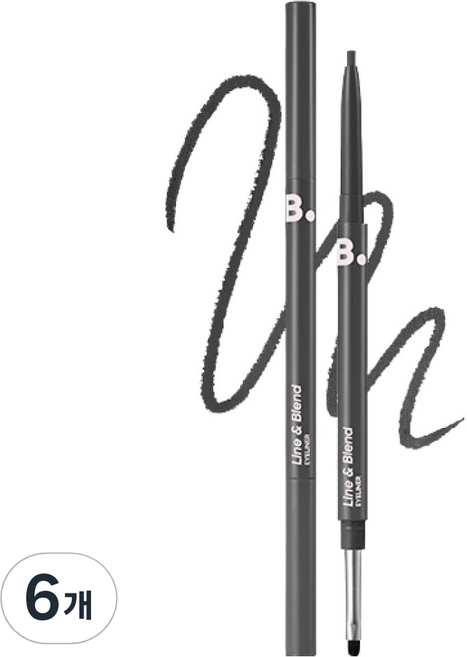 B.by BANILA Mood On Line and Blend 眼線液筆 0.12g, 6個, BK01 黑色天鵝絨